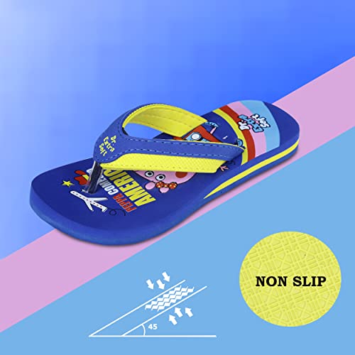 DOCTOR EXTRA SOFT Unisex-Child Kids Flip-Flop Soft Comfortable Indoor & Outdoor Slippers Stylish Non-Slip Slide Home Casual Cool Cartoon Cute House Chappals For Boys & Girls Peppa-Royal Blue-SM-13 UK
