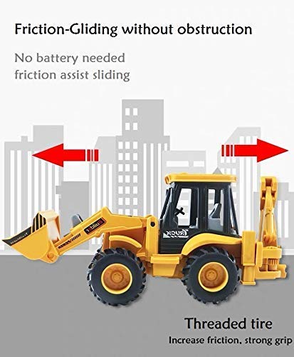 PRIME DEALS 2 In 1 Bulldozer And Excavator Construction Toy Vehicle - Yellow (Bulldozer And Excavator), Kid