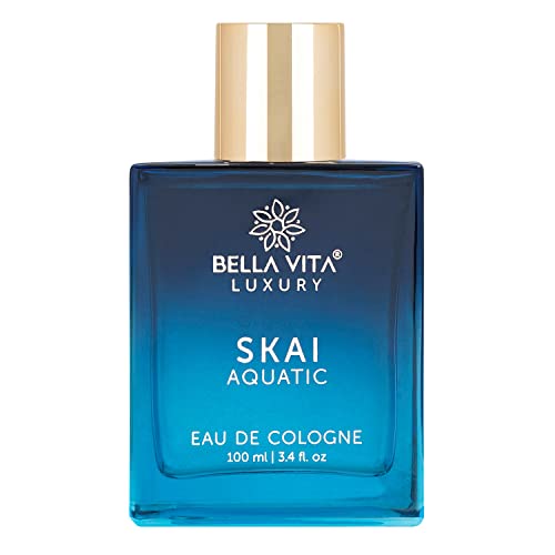 Bella Vita Luxury Skai Aquatic Eau De Cologne Unisex Perfume for Men & Women with Bergamot, Pink Pepper |Long Lasting Aqua EDC Fragrance Scent, 100 Ml