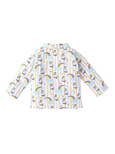 baby wish Kids Sleepsuit for Baby Boy’s and Girl’s 100% Cotton Pajamas Set Full Sleeve Sleep Shirt and Pants Sleepwear with Pocket Baby Clothing Sets Pjs (Cloud Rainbow, 9-10 Years)