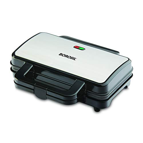 Borosil Neo Waffle Maker, 1000 W, Silver