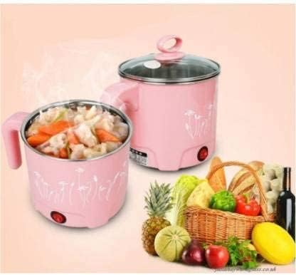 VASUDEV NERROW FAB Electric 1.5 L Multiifunction Mini Cooker Kettle with Glass Lid Base Concealed Base Multi-Purpose Cooking Pot Egg Boiler hot Pot Vegetable and Rice & Pasta Porridge for Home