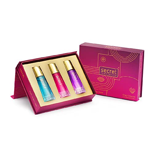 Secret Temptation Fragrance Gift Set With Ruby, Daisy, and Jazz Long Lasting Perfume for Women, Pack of 3 (30ml each)|Gift for Women|Luxury Perfume