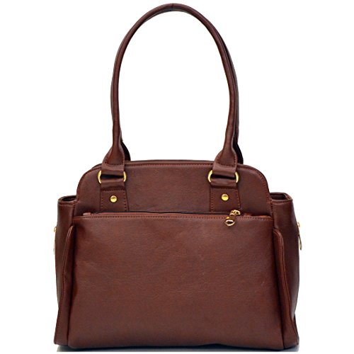 INKDICE Brown Women's Handbag Office Casual Purse Shoulder Bag (NMLDBR)