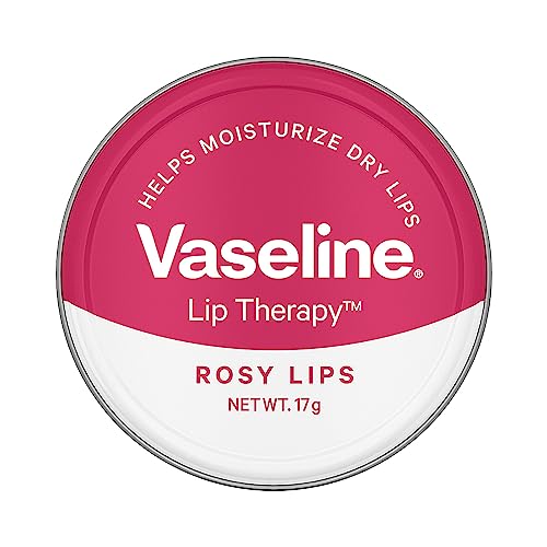 Vaseline Lip Tins Rosy Lips, 17 g | Provides Hydration, Sheer Pink Tint & Glossy Shine