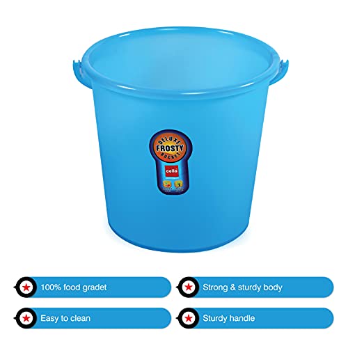 Cello Plastic Frosty Bucket Delux , Blue , 20 Litre