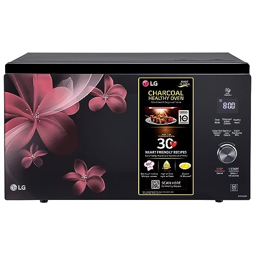 LG 32 L Charcoal Convection Microwave Oven (MJEN326PK, Black, Charcoal Lighting Heater with 10 Yr. Warranty and 360° Motorised Rotisserie)