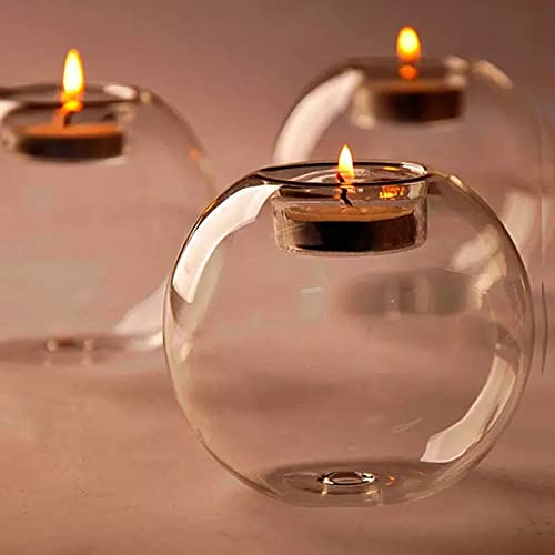 The Purple Tree Glass Orb Tealight Candle Holders for Christmas (Pack of 1) Christmas Tealights, Corporate Gifts, Home Decor Gift Item, Diwali Decoration, Diwali Décor