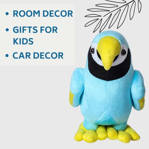 Ultra Blue Celest Super Stuffed Parrot Soft Plush Bird Toy - 15 Inch G