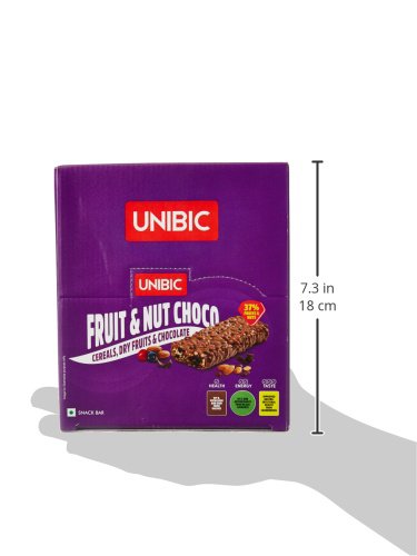 Unibic Snack Bar Fruit and Nut Choco Pack of 12, 360g