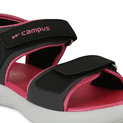 Campus Women's 3K-SD-061 Gry-BLK-Rani Outdoor Sandals -5 UK/India