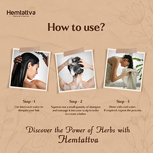 Hemtattva Herbal Shampoo | Control Hair Fall | Repairs Damaged Hair, Suitable For Men & Women (100 ml)