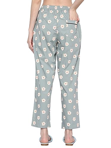 PB & J Cotton Pyjamas for Women | stylish Lower | Pyjama with Side Pockets | Lounge Pants for Women (M)