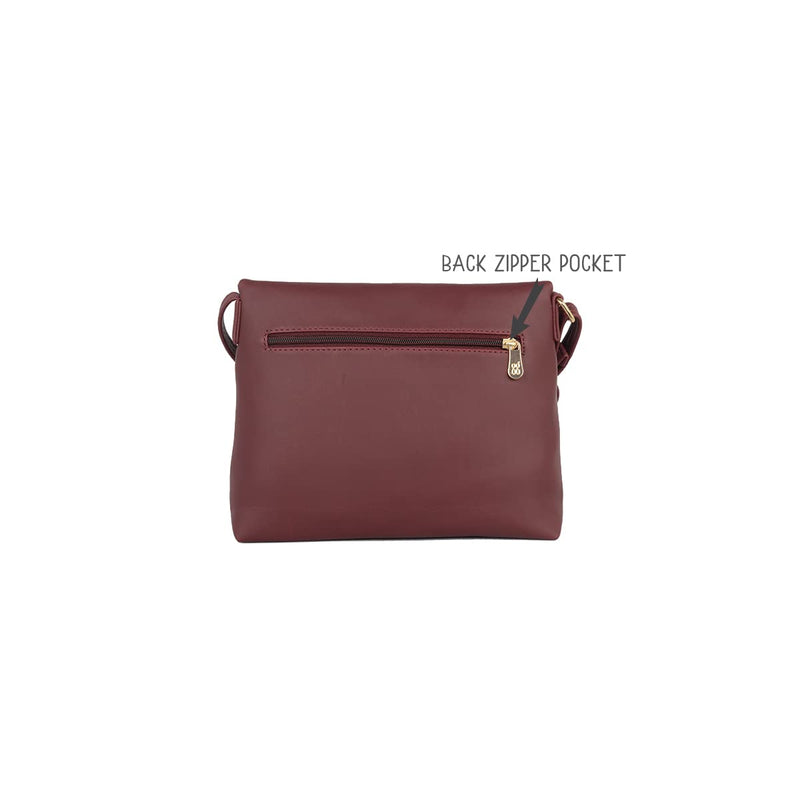 Baggit Women's Sling Bag (Wine) (2126862)