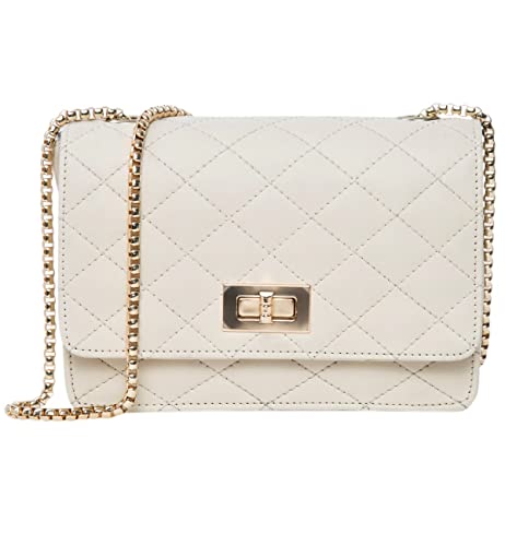 ADISA Women's Girls Party Sling Bag with Gold Chain (SL5090-CRE_Off White)