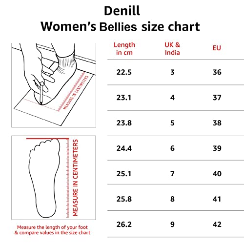 Denill Women's Bellies (Ballet Flats) Cream UK-9 Beige