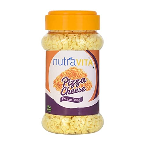 Nutra Vita Grated Pizza Cheese (Freeze Dried, Natural, Rehydratable, Long Shelf Life, Travel Friendly) (200 Gram)