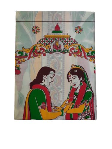 Kamini Enterprise Cotton Antarpat Wedding Mandap Designed Antarpat |The Cloth Held in Front of The Groom| Holy Shawl (1ps)