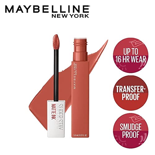 Maybelline New York Liquid Matte Lipstick, Long Lasting, 16hr Wear, Superstay Matte Ink, 70 Amazonian, 5ml