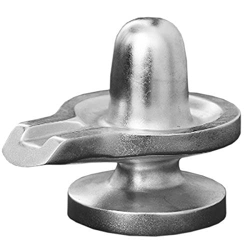 THE HIMALAYAN RIVER Parad Shivling Pure Quality/Mercury Shivaling Idol/para Shivling / Natural Parad Shivling (Silver)-[Premium Edition]