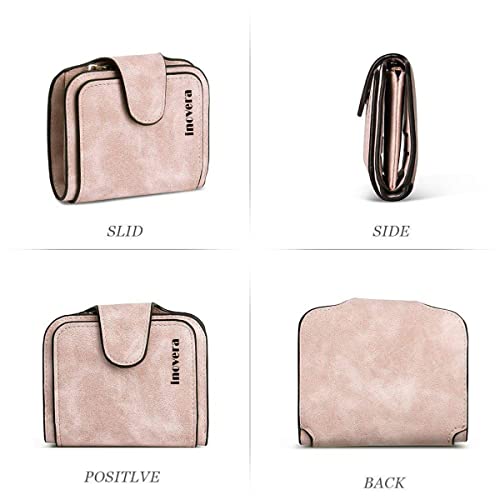 INOVERA (LABEL) Faux Leather Tri-fold Fashion Card Coin Small Clutch Wallet for Women (KK29) -Rose Gold