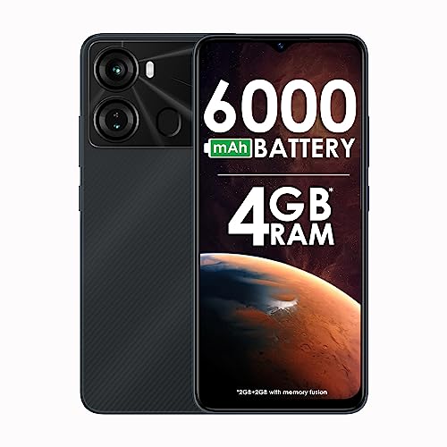 itel P40 (6000mAh Battery with Fast Charging | 2GB RAM + 64GB ROM, Up to 4GB RAM with Memory Fusion | Octa-core Processor | 13MP AI Dual Rear Camera) - Force Black