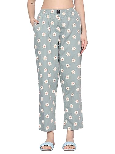 PB & J Cotton Pyjamas for Women | stylish Lower | Pyjama with Side Pockets | Lounge Pants for Women (M)