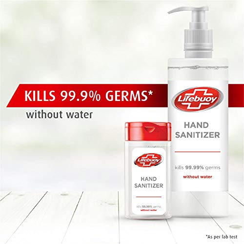 Lifebuoy Germ Protect Alcohol Based Hand Sanitizer 500 ml Bottle with Pump, 60% Alcohol Liquid Gel Sanitizer - Kills 99.9% Germs