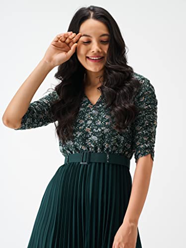 AASK Polyester Dress For Women|One Piece For Women|Dresses For Women|Kurta Set For Women|Kurta For Women Dress For Women|Women Top|Tops For Women|Dress|Dresses For Women Green