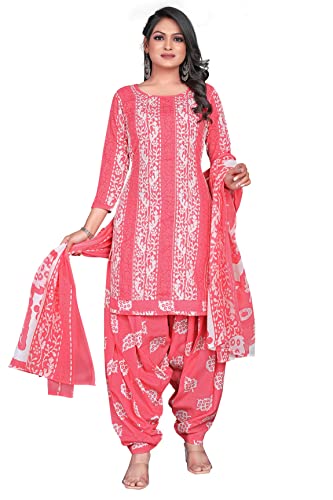 Rajnandini Women's Light Pink Cotton Embroidered Unstitched Salwar Suit Material (JOPLVSM5143)