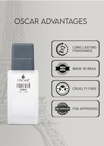 Oscar Forever Paris | Long Lasting Perfume for Men & Women | Exhilarating Floral Fragrance | Everyday Unisex Perfume | 60ml | Original Forever Paris Perfume