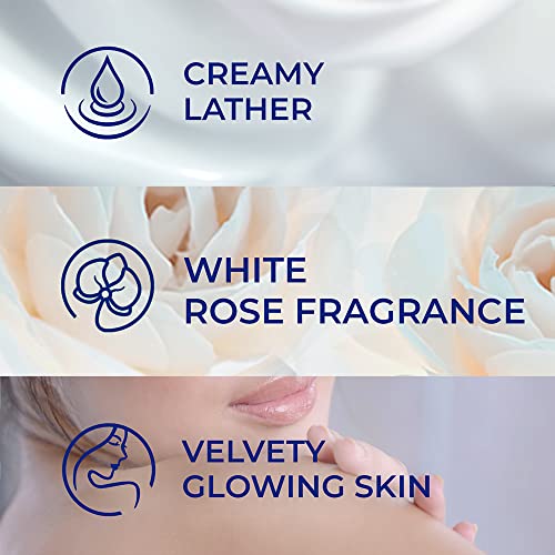 LUX International Creamy Perfection Plus For Smooth Fragrant Skin with White Rose And Swiss Moisturizer bathing Soap | For Glowing Skin | 500 g (4 x 125 g)