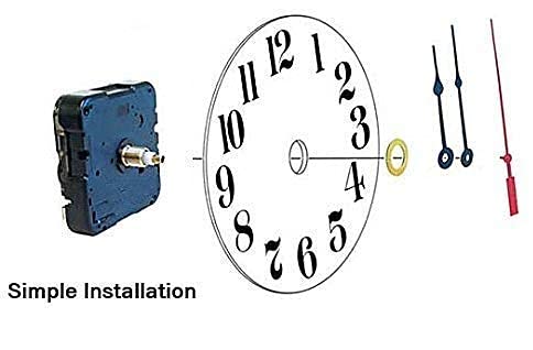 QEWINOX® Combo of Ajanta Mfg. Battery Operated Plastic Ticking Wall Clock Movement Machine (Made in India 100%) (1 Mashine) (Ajanta)