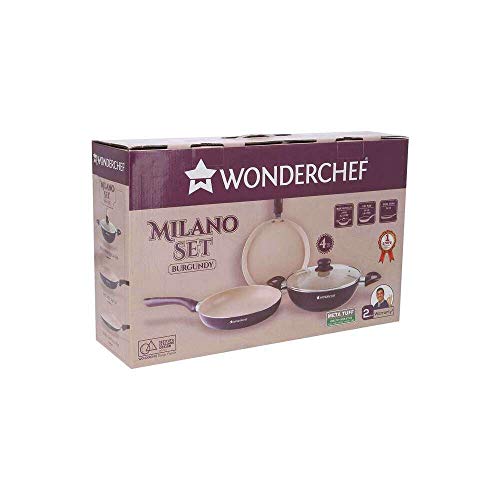 Wonderchef HomeStop Round Milano Non Stick Cookware (Brown, Free Size) -Set of 3