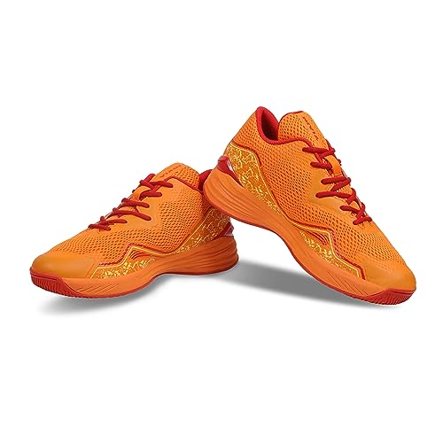 Nivia Warrior 2.0 Basketball Shoe/Soft Cushion EVA Inner Insole Better fit/Smooth, Comfortable Shoes/UK-10 (Orange)