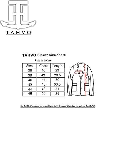 TAHVO Designer Men's Slim Fit Black Solid Blazer/Formal Blazer for Men Stylish/Coat for Wedding/Blazers for Men Stylish Wedding Trouser shuit for Men