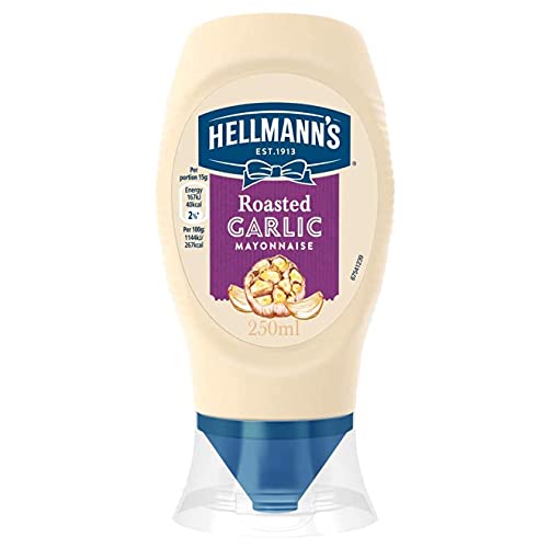 Hellmann's Roasted Garlic Mayonnaise, 8.45 fl oz / 250 ml / 252 g