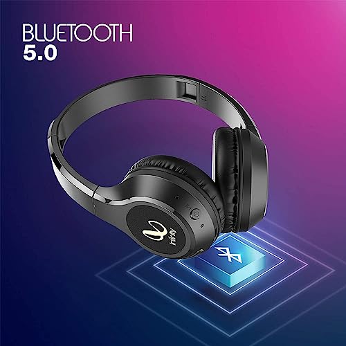 Infinity - JBL Tranz 710, 72 Hrs Playtime with Quick Charge, Wireless On Ear Headphone with Mic, Deep Bass, Dual Equalizer, Bluetooth 5.0 with Voice Assistant Support (Black)