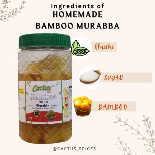 CACTUS SPICES Organic Homemade Bamboo Murabba with Homemade Taste 800g