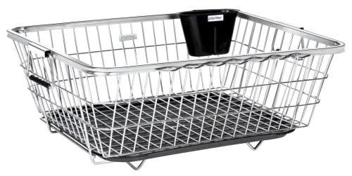 Plantex Stainless Steel Dish Drainer Basket for Kitchen Utensils/Dish Drying Rack with Drainer/Bartan Basket/Plate Stand (Size-54 x 40 x 24 cm/Chrome Finish)