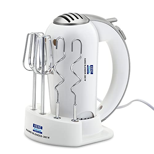 KENT 16051 Hand Blender 300 W | 5 Variable Speed Control | Multiple Beaters & Dough Hooks | Turbo Function