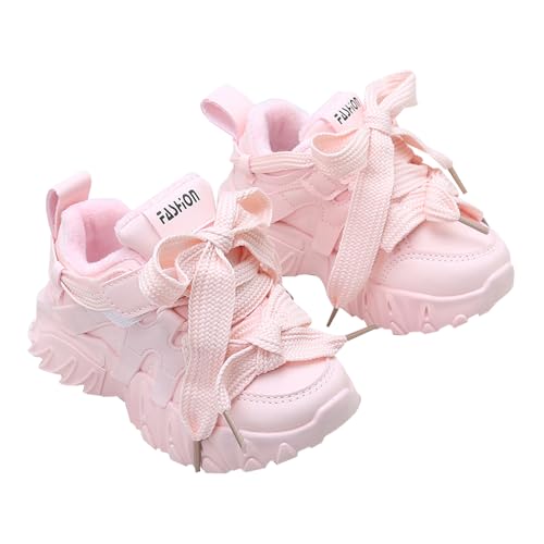 Hopscotch Girls PU Text Print Athletic Shoes in Pink Color, UK: 1.5 (TZR-4581977)