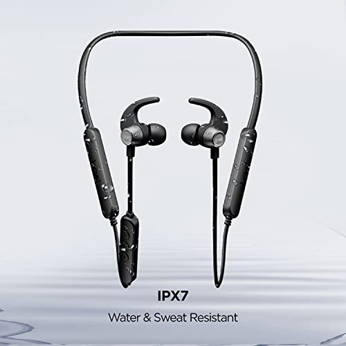boAt Rockerz 255 Pro+ Bluetooth Neckband with Upto 60 Hours Playback, ASAP Charge, IPX7, Dual Pairing and Bluetooth v5.2(Active Black)