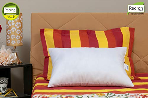 Recron Certified Dream Fibre Pillow (16X24, Fiber;Microfiber, White, Pack Of 2)