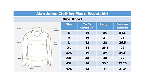 Alan Jones Clothing Men's Fleece Hooded Hoodies (SS19-RNHD11-BCK-L_Black_Large)