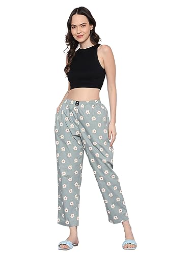 PB & J Cotton Pyjamas for Women | stylish Lower | Pyjama with Side Pockets | Lounge Pants for Women (M)