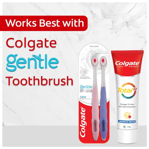 Colgate Total Whole Mouth Health, Antibacterial Toothpaste, 120gm + 120gm (240gm) (Advanced Health, Saver Pack), World's No. 1* Germ-fighting Toothpaste