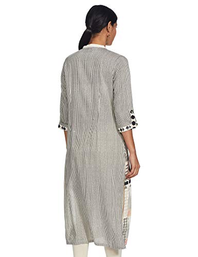 W for Woman Women's Synthetic Kurta (18AUW17468-59519_White_2XL (16))