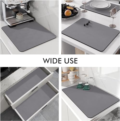 Go Well Dish Drying mat for Kitchen Water Absorbent mat Drying mat for Kitchen Utensils Large Dry mat for Kitchen Utensils Drying mat Water Absorbent mats for Kitchen Items(30*40 cm)