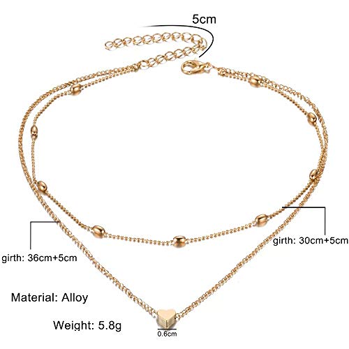 Shining Diva Fashion Stylish Multilayer Chain Pendant Necklace For Women And Girls (12450Np), Gold